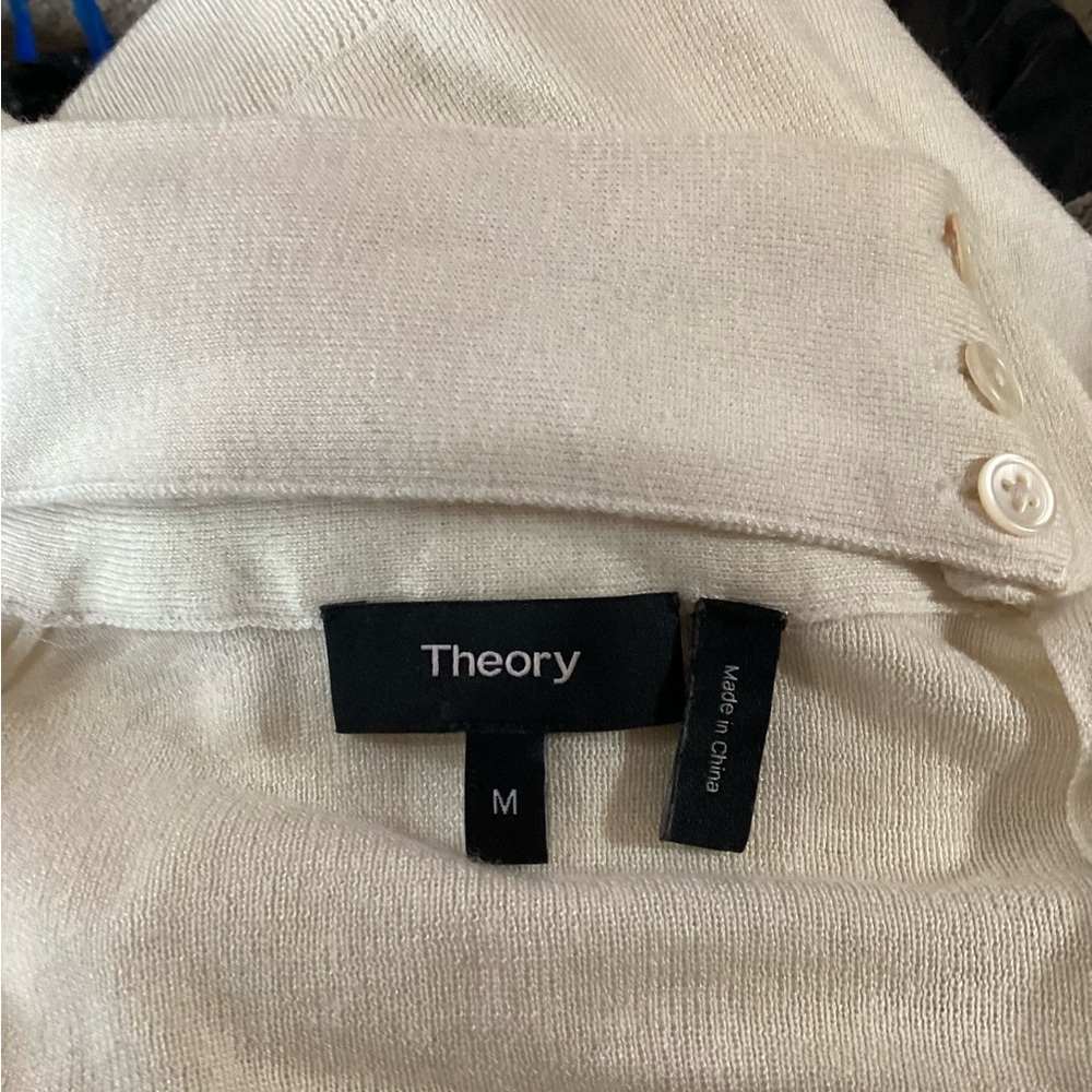 Theory Silk/Cashmere Cream Sweater - Picture 5 of 5
